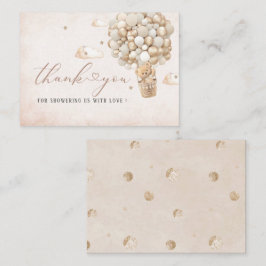 Cartão De Notas Chá de fraldas de Aquarela do Urso Moderno