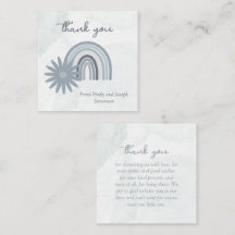 Chá de fraldas De Azul-Cor-De-Água Obrigado