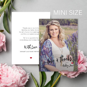 Cartão De Notas Chá de fraldas de orçamento foto moderno obrigado