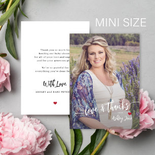 Cartão De Notas Chá de fraldas de orçamento foto moderno obrigado 