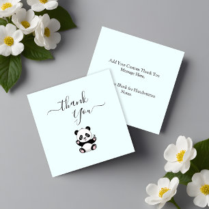 Cartão De Notas Chá de fraldas De Panda De Orçamento Obrigado