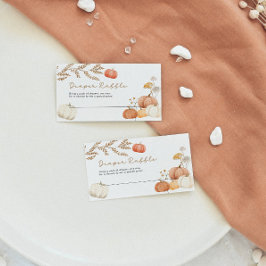 Cartão De Notas Chá de fraldas de Pumpkin de fralda de Raffle