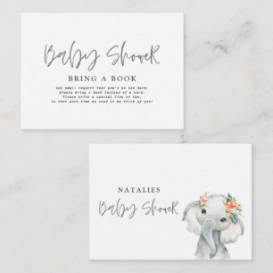 Cartão De Notas chá de fraldas elefante agudo de eucalipto traz um