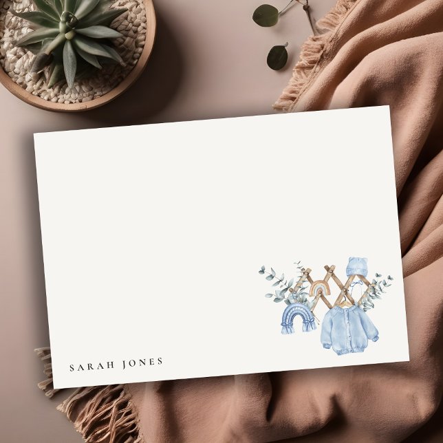 Cartão De Notas Chá de fraldas Essencial De Roupas De Bebê Cute Ch (Criador carregado)