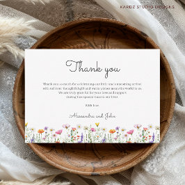 Cartão De Notas Chá de fraldas Floral de Flores Neutro por Gênero