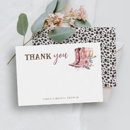 Cartão De Notas Chá de panela rosa elegante e borbulhante