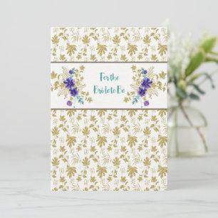 Cartão De Notas Chá ou Dourado Roxo Casado