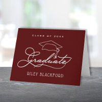 Chapéu formando em Marrom Escuro