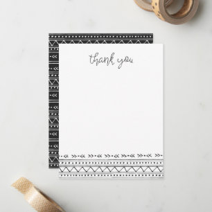 Cartão De Notas Charcarbont Modern Boho Muito Obrigado