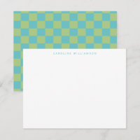 Checkerboard Marcada Verde Azul Personalizado