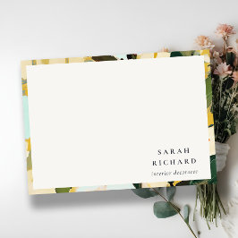 Cartão De Notas Chic Boho Amarelo Colorido Ochre Pintado