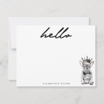 Chic French Bulldog Frenchie Love Royal Stationery