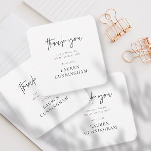 Cartão De Notas Chic Moderno Simples Obrigado