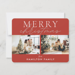 Cartão De Notas Chic Script Calliografia Feliz Natal Dois Foto