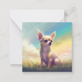 Cartão De Notas Chihuahua Rainbow Bridge Pet Dog Memorial