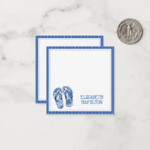 Chinelos de Dedos Azul e Branco em Listras