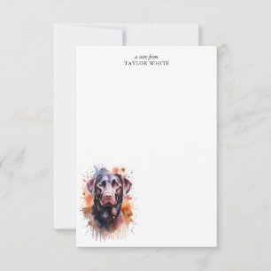 Cartão De Notas Chocolate Doce Labrador Retriever Obrigado