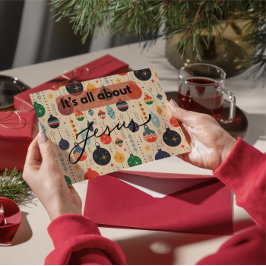 Cartão De Notas Christmas Card: It's all about Jesus