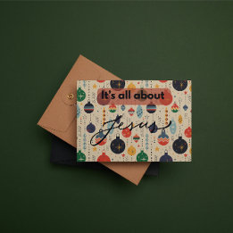 Cartão De Notas Christmas Card: It's all about Jesus