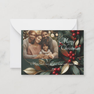 Cartão De Notas Christmas Flat Greeting Card