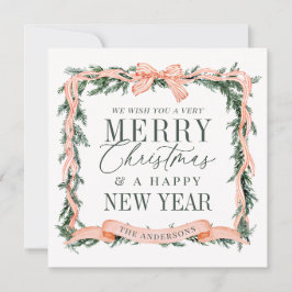 Cartão De Notas Christmas Garland Frame Holiday