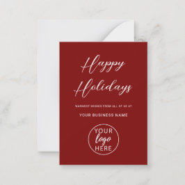 Cartão De Notas Christmas Holiday Company Logo