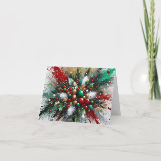 Cartão De Notas Christmas Splatter / White Bursts