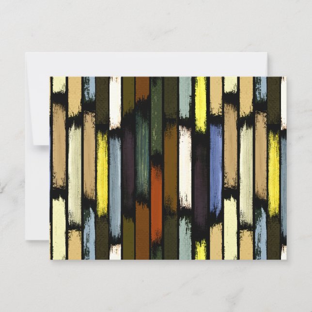 Cartão De Notas Chuva de cores 4 (Frente)