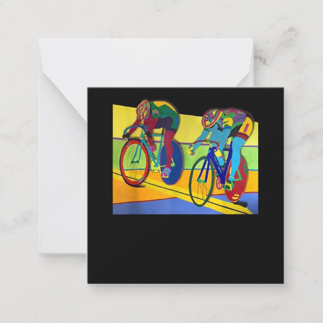 Cartão De Notas Ciclismo de bicicleta de bicicleta viadutas mulher (Frente)
