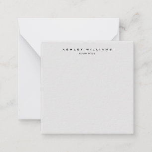 Cartão De Notas Cinza profissional moderna e única