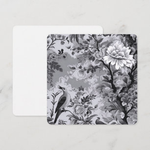Cartão De Notas Cinza Toile de Fleur