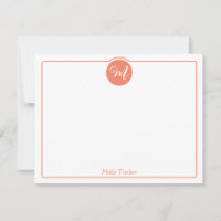 Círculo de Monograma Script Moderno Feminino