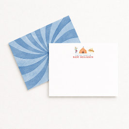 Cartão De Notas Circus Tent Nursery Note Card