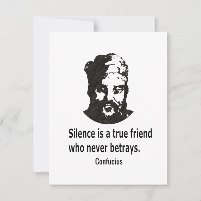 Cartão De Notas Citação por Confúcio (Frente)