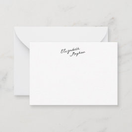 Cartão De Notas Classic Handwritten Name Monogram Flat Note Cards