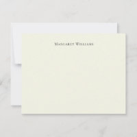 Clássico Personalizado em Papel Creme Marfim Branc