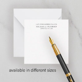 Cartão De Notas Clássico profissional simples e moderno personaliz