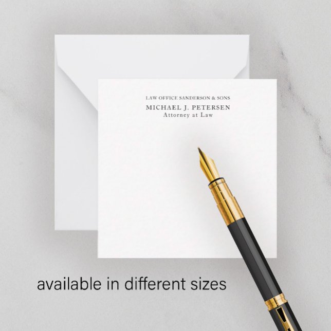 Cartão De Notas Clássico profissional simples e moderno personaliz (Criador carregado)