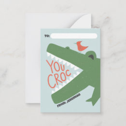 Cartão De Notas Classroom Valentine Card- You Croc