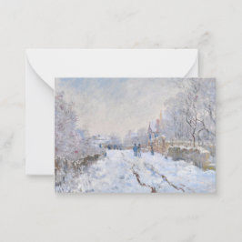 Cartão De Notas Claude Monet - Cena de Neve na Argentina