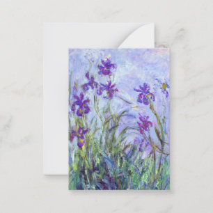 Cartão De Notas Claude Monet - Lilac Irises / Iris Mauves