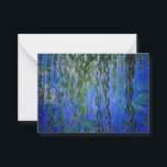 Cartão De Notas Claude Monet - Lírios d'água com salgueiro chorand<br><div class="desc">Lírios d'água com galhos salgados chorões / Ninfheas avec rameaux de saule,  por Claude Monet,  em 1916-1919</div>