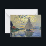 Cartão De Notas Claude Monet - Navio de vela no Le Petit-Gennevill<br><div class="desc">Navio de vela em Le Petit-Gennevilliers / Voilier au Petit-Gennevilliers - Claude Monet,  1874</div>