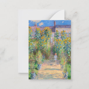 Cartão De Notas Claude Monet - O Jardim do Artista em Vetheuil