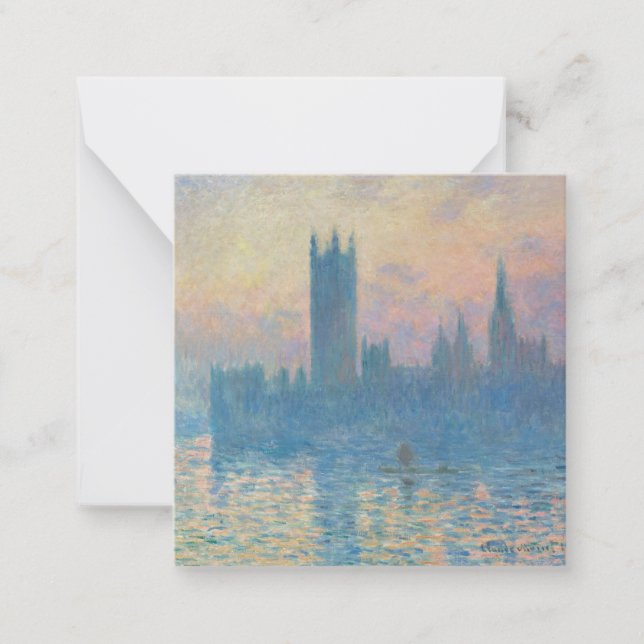 Cartão De Notas Claude Monet Parlamento Europeu Sunset (Frente)