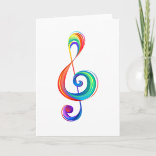 Cartão De Notas Clef (trecho de arco-íris)