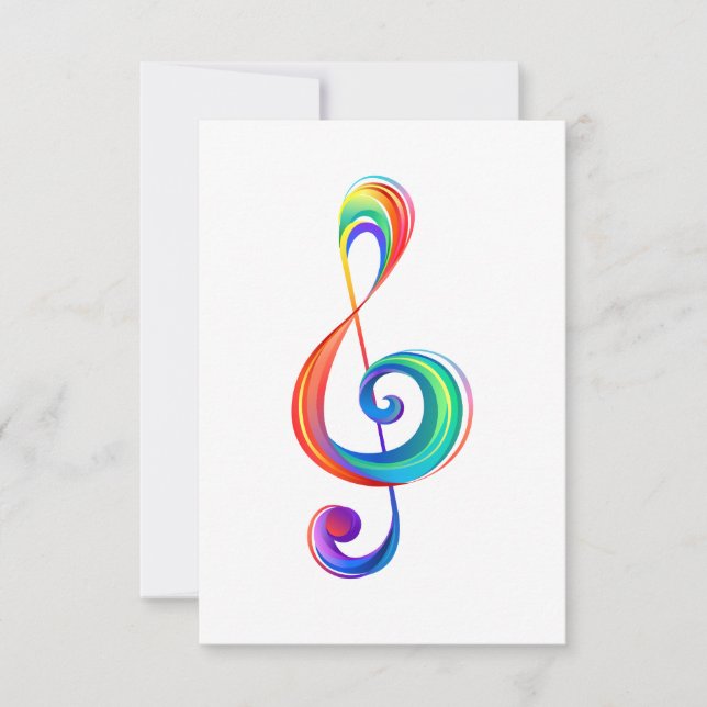 Cartão De Notas Clef (trecho de arco-íris) (Frente)