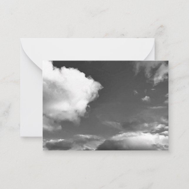 Cartão De Notas Clouds Sky Outdoor Photography Note Cards (Frente)