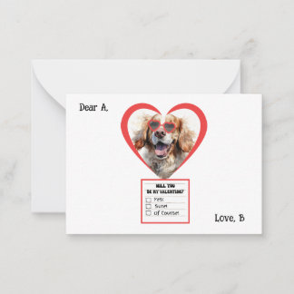 Cartão De Notas Clumber Spaniel Personalizável do Dia dos Namorado