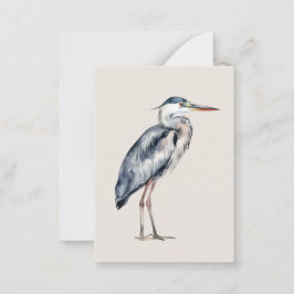 Cartão De Notas Coastal Blue Heron Bird